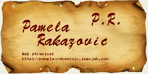 Pamela Rakazović vizit kartica